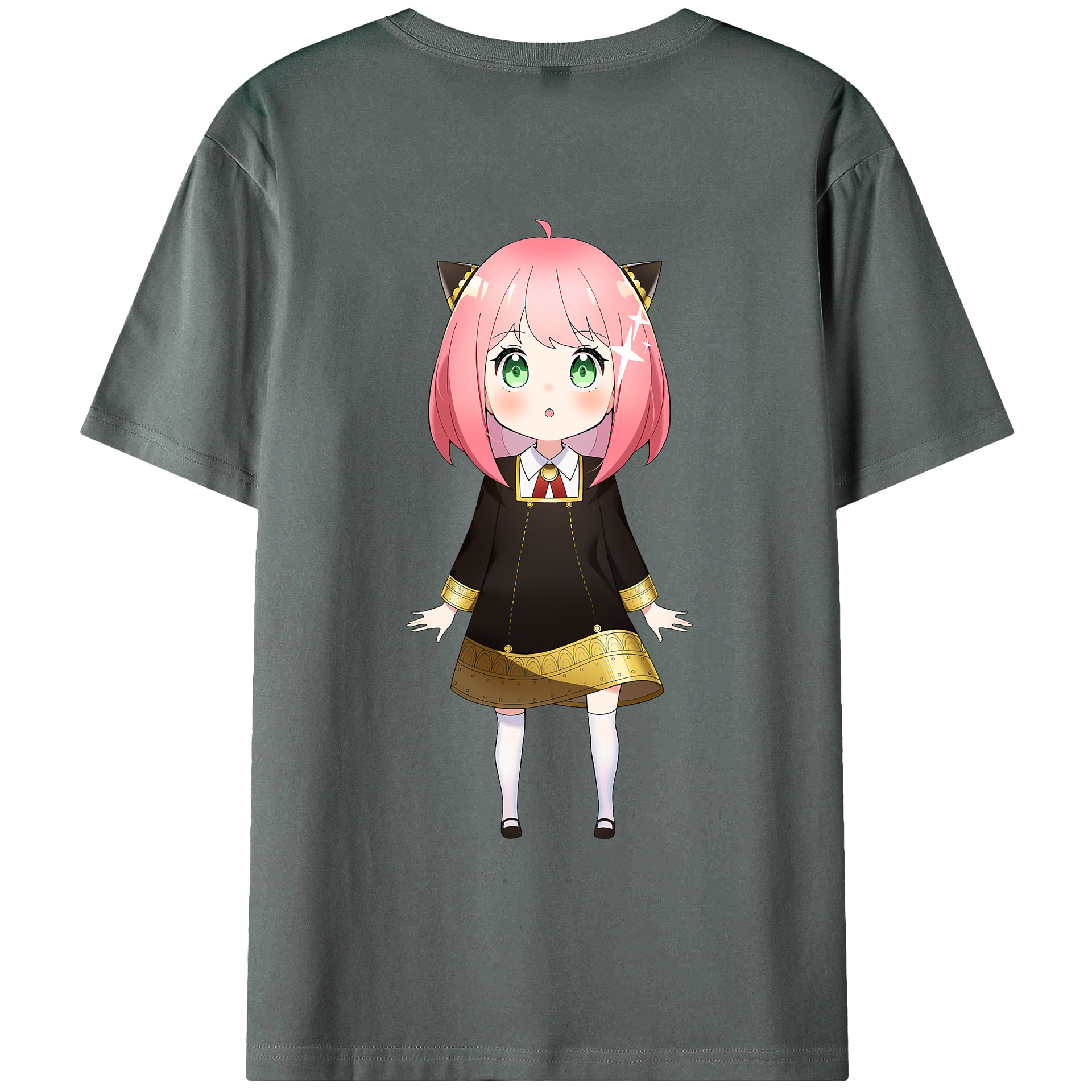 （画像用） SPY×FAMILY间谍家家酒 綿100％ メンズ半袖Tシャツ（バックプリント） 通気性